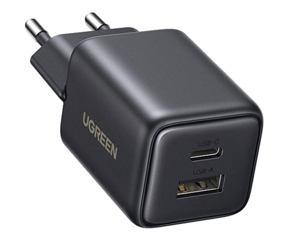 Ładowarka i akumulator UGREEN Ładowarka sieciowa X514 USB + USB-C GaN 20W czarna